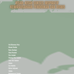 KISAH-KISAH SUKSES INSPIRATIF KEWIRAUSAHAAN PENDIDIKAN DAN BISNIS